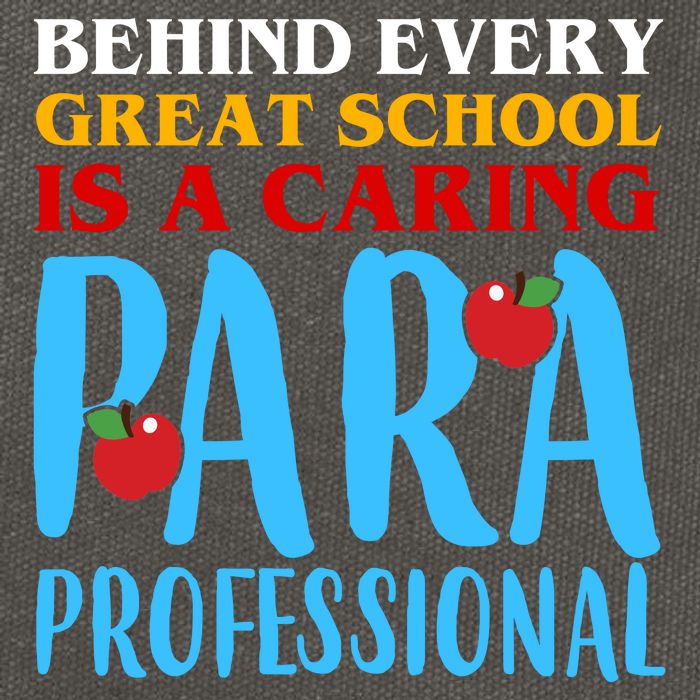 Behind Every Great School Is A Caring Para Professional Gift For Teacher Cotton Canvas Backpack