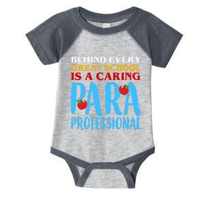 Behind Every Great School Is A Caring Para Professional Gift For Teacher Infant Baby Jersey Bodysuit