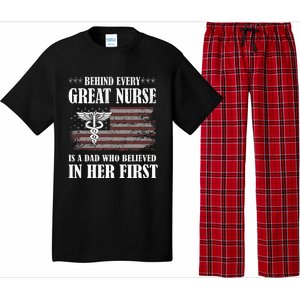 Behind Every Great Nurse Is A Dad Father Nursing Nurse Dad Pajama Set