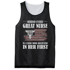 Behind Every Great Nurse Is A Dad Father Nursing Nurse Dad Mesh Reversible Basketball Jersey Tank