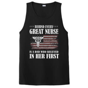 Behind Every Great Nurse Is A Dad Father Nursing Nurse Dad PosiCharge Competitor Tank