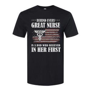 Behind Every Great Nurse Is A Dad Father Nursing Nurse Dad Softstyle CVC T-Shirt