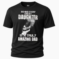 Behind Every Great Daughter Is A Truly Amazing Dad Cooling Performance Crew T-Shirt