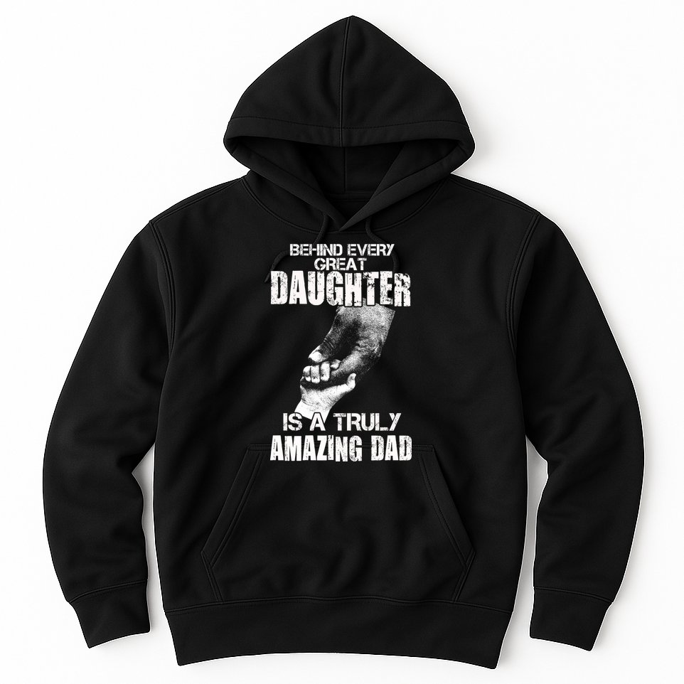 Behind Every Great Daughter Is A Truly Amazing Dad Hoodie