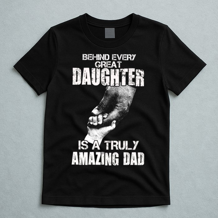 Behind Every Great Daughter Is A Truly Amazing Dad T-Shirt