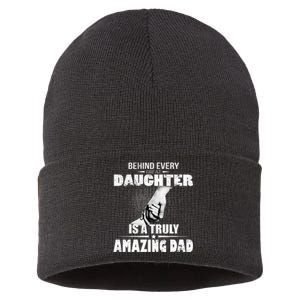 Behind Every Great Daughter Is A Truly Amazing Dad Sustainable Knit Beanie