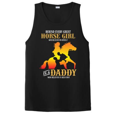 Behind Every Great Horse Girl Daddy Fathers Day Gifts PosiCharge Competitor Tank