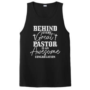 Behind Every Great Pastor Is Awesome Congregation Christian PosiCharge Competitor Tank