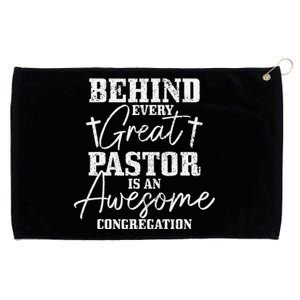 Behind Every Great Pastor Is Awesome Congregation Christian Grommeted Golf Towel