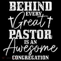 Behind Every Great Pastor Is Awesome Congregation Christian Short Acrylic Beanie