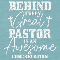 Behind Every Great Pastor Is Awesome Congregation Christian Sueded Cloud Jersey T-Shirt