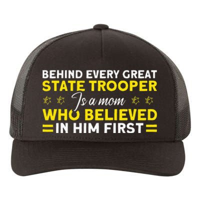 Behind Every Great State Trooper A Mom State Trooper Yupoong Adult 5-Panel Trucker Hat