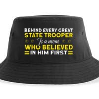 Behind Every Great State Trooper A Mom State Trooper Sustainable Bucket Hat