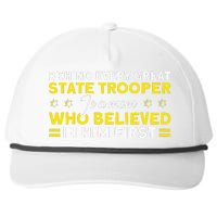 Behind Every Great State Trooper A Mom State Trooper Snapback Five-Panel Rope Hat