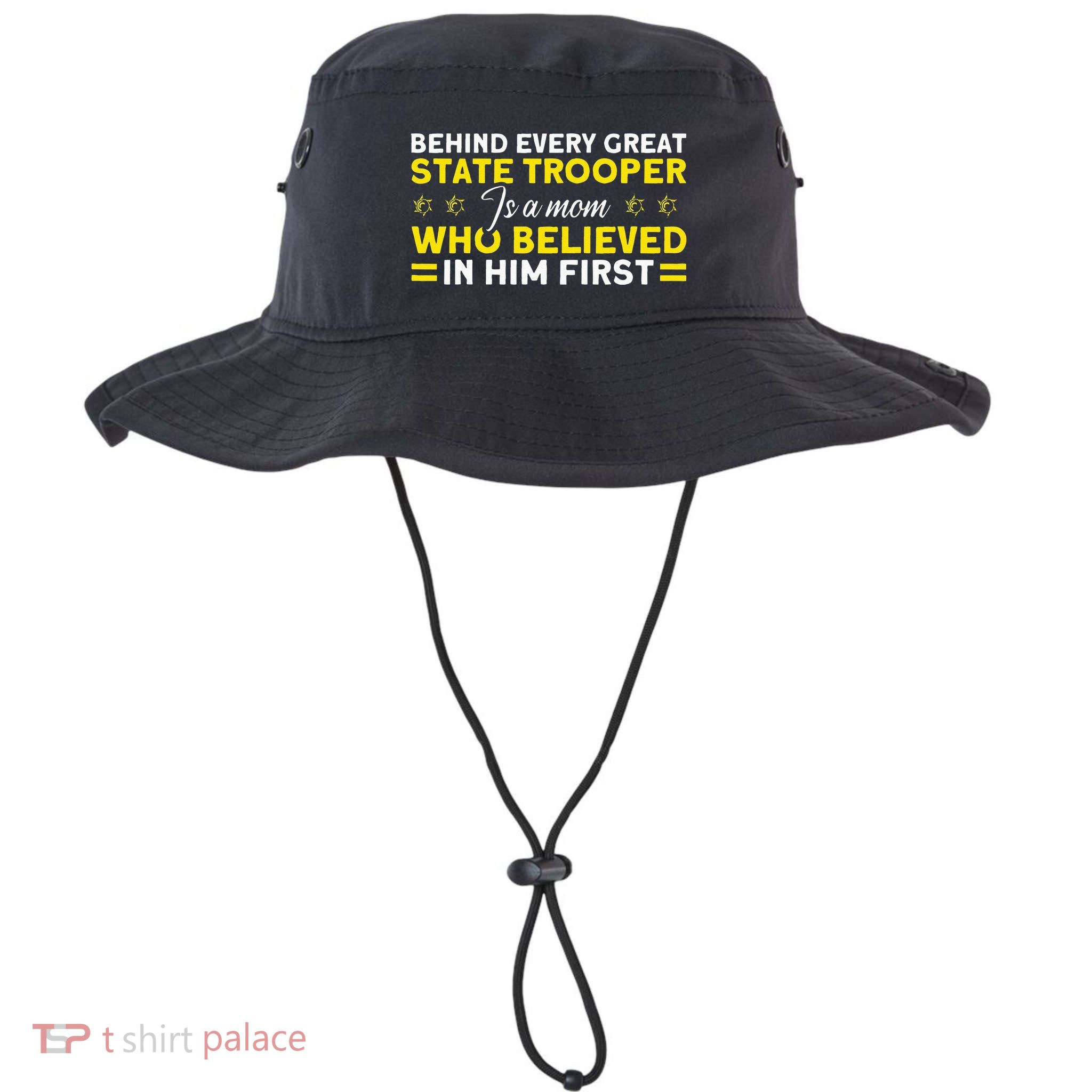 Behind Every Great State Trooper A Mom State Trooper Bucket Hat