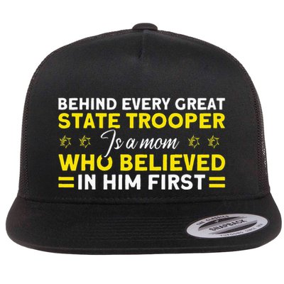 Behind Every Great State Trooper A Mom State Trooper Flatbill Hat