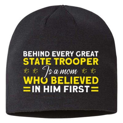 Behind Every Great State Trooper A Mom State Trooper Sustainable Beanie