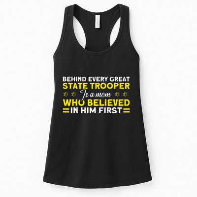 Behind Every Great State Trooper A Mom State Trooper Womens Tank Top