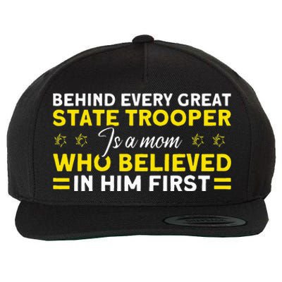 Behind Every Great State Trooper A Mom State Trooper Wool Snapback Cap