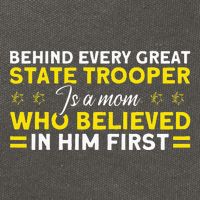 Behind Every Great State Trooper A Mom State Trooper Cotton Canvas Backpack