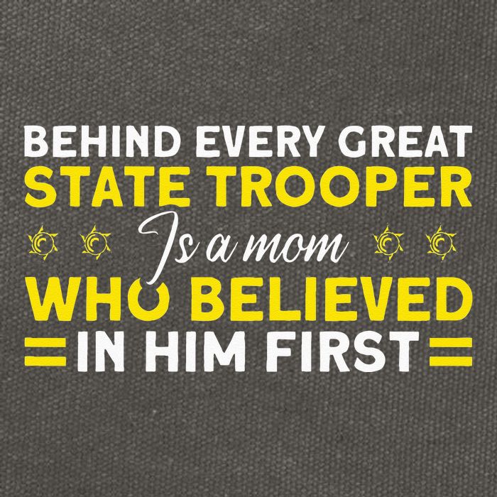 Behind Every Great State Trooper A Mom State Trooper Cotton Canvas Backpack