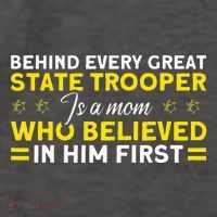 Behind Every Great State Trooper A Mom State Trooper Vector Backpack