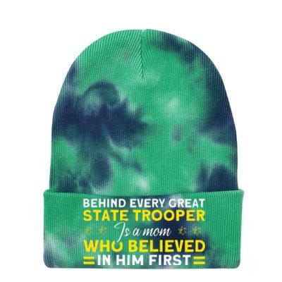 Behind Every Great State Trooper A Mom State Trooper Tie Dye 12in Knit Beanie