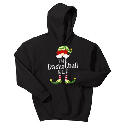 Basketball Elf Group Christmas Funny Pajama Party Kids Hoodie