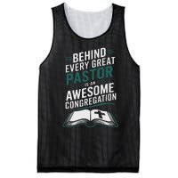 Behind Every Great Pastor Is An Awesome Congregation Mesh Reversible Basketball Jersey Tank