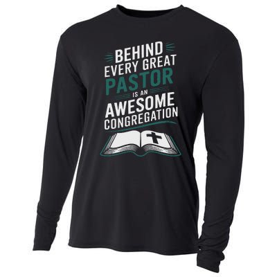 Behind Every Great Pastor Is An Awesome Congregation Cooling Performance Long Sleeve Crew