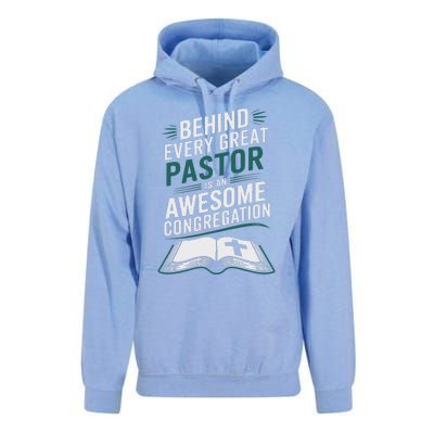 Behind Every Great Pastor Is An Awesome Congregation Unisex Surf Hoodie