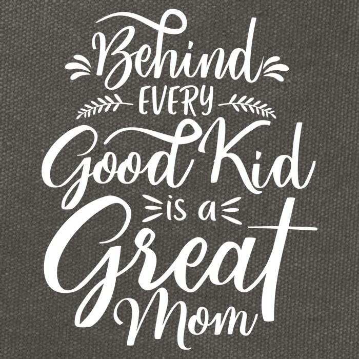 Behind Every Goodkid Is A Great Mom Cotton Canvas Backpack