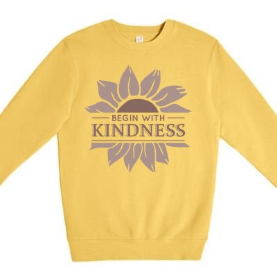 Begin With Kindness Premium Crewneck Sweatshirt