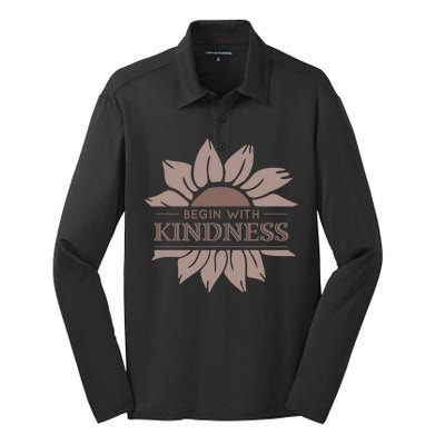 Begin With Kindness Silk Touch Performance Long Sleeve Polo