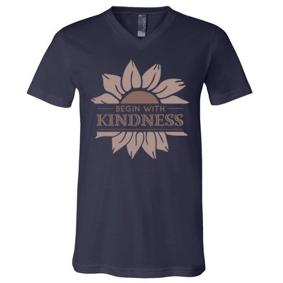 Begin With Kindness V-Neck T-Shirt