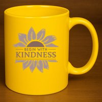 Begin With Kindness 11oz C Handle Ceramic Mug