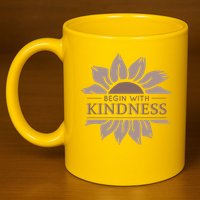 Begin With Kindness 11oz C Handle Ceramic Mug