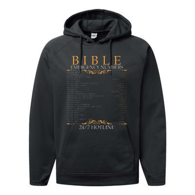 Bible Emergency Hotline Numbers Bible Verse Scripture Performance Fleece Hoodie