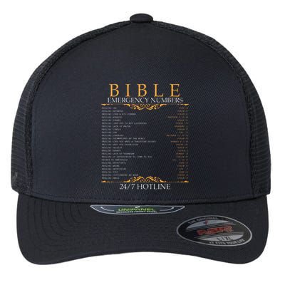 Bible Emergency Hotline Numbers Bible Verse Scripture Flexfit Unipanel Trucker Cap