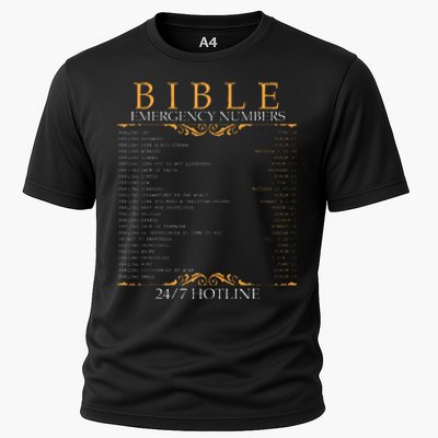 Bible Emergency Hotline Numbers Bible Verse Scripture Cooling Performance Crew T-Shirt