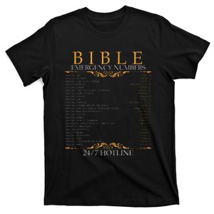 Bible Emergency Hotline Numbers Bible Verse Scripture T-Shirt