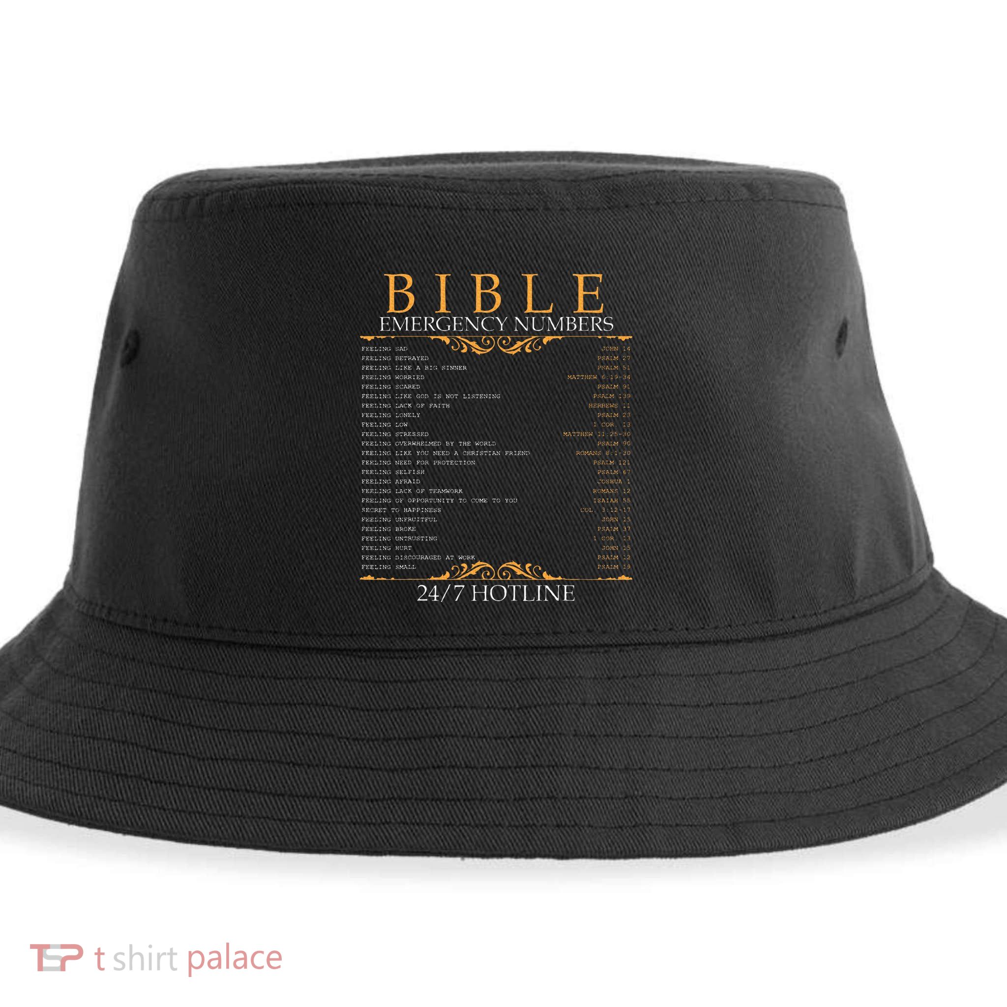 Bible Emergency Hotline Numbers Bible Verse Scripture Sustainable Bucket Hat