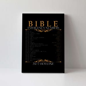 Bible Emergency Hotline Numbers Bible Verse Scripture Canvas