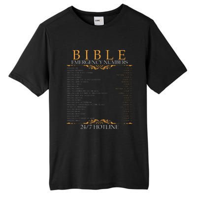 Bible Emergency Hotline Numbers Bible Verse Scripture Tall Fusion ChromaSoft Performance T-Shirt