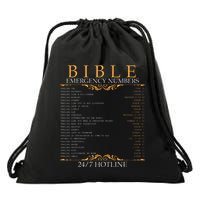 Bible Emergency Hotline Numbers Bible Verse Scripture Drawstring Bag