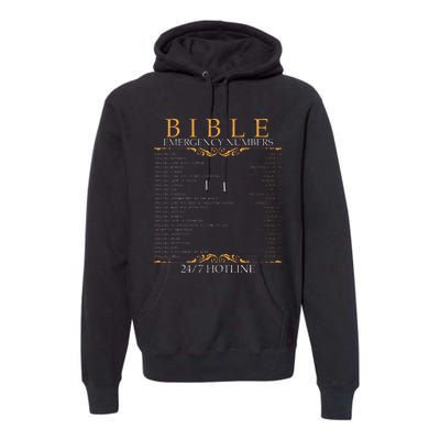 Bible Emergency Hotline Numbers Bible Verse Scripture Premium Hoodie