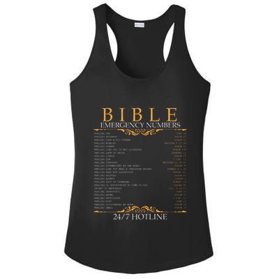 Bible Emergency Hotline Numbers Bible Verse Scripture Ladies PosiCharge Competitor Racerback Tank