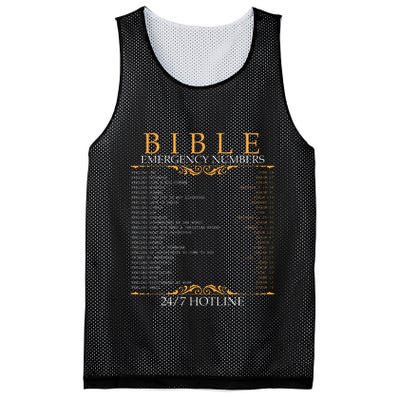 Bible Emergency Hotline Numbers Bible Verse Scripture Mesh Reversible Basketball Jersey Tank