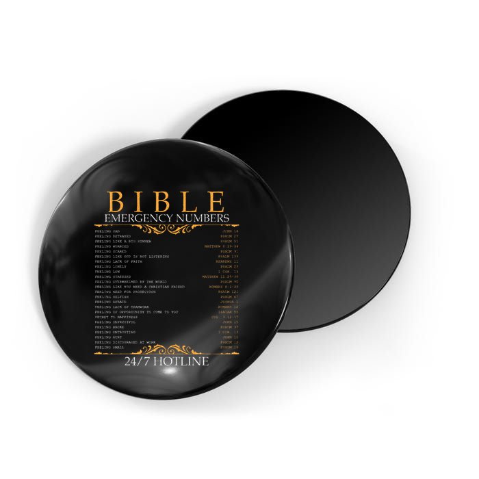 Bible Emergency Hotline Numbers Bible Verse Scripture Magnet