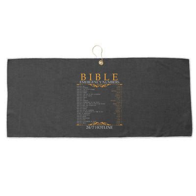 Bible Emergency Hotline Numbers Bible Verse Scripture Large Microfiber Waffle Golf Towel